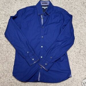Ted Baker Men's Blue Button-Up Shirt